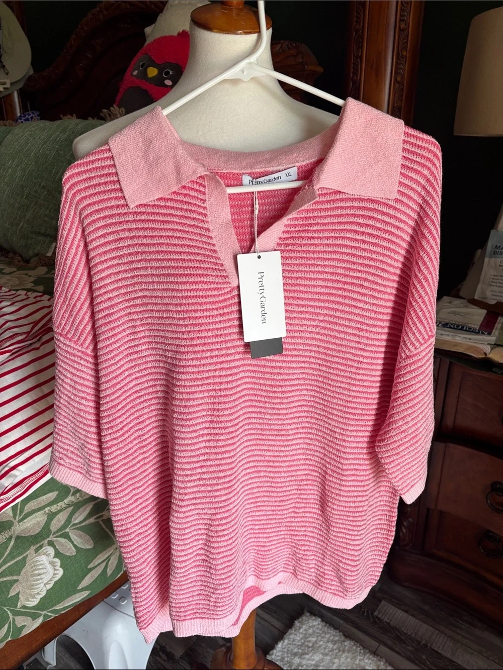 Pretty Garden Striped short Set - Short Sleeve Top & Shorts